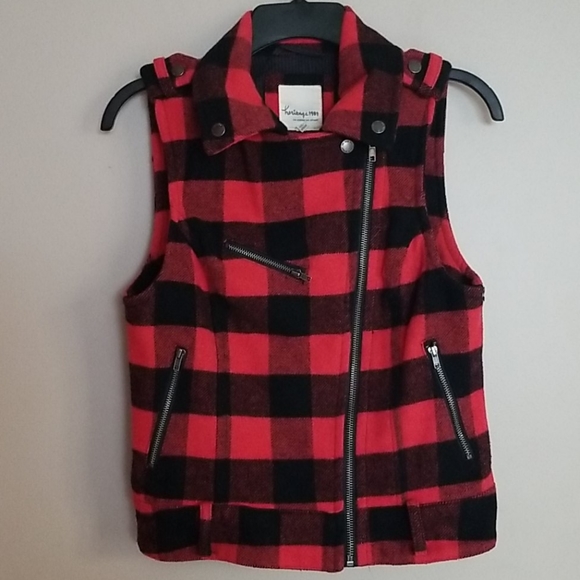 Heritage 1981 Jackets & Blazers - Heritage 1981 retro checkered wool vest